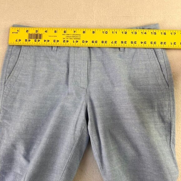 Talbots Pants Womens 4P Relaxed Chino Blue Chambray Career Office Profesional - Picture 6 of 10